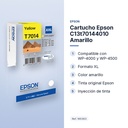 CARTUCHO EPSON C13T70144010 AMARILLO - características principales