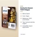 CARTUCHO EPSON T0511 NEGRO - características principales