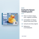 CARTUCHO EPSON T0556 PACK4 - características principales