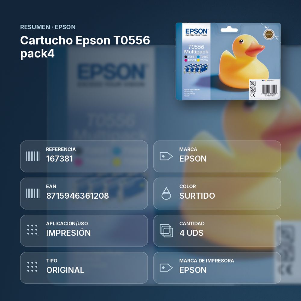 CARTUCHO EPSON T0556 PACK4 - resumen de atributos