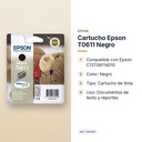CARTUCHO EPSON T0611 NEGRO - características principales