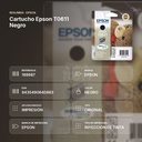 CARTUCHO EPSON T0611 NEGRO - resumen de atributos