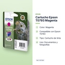 CARTUCHO EPSON T0793 MAGENTA - características principales