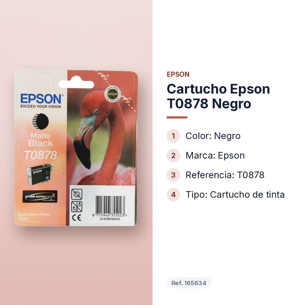 CARTUCHO EPSON T0878 NEGRO - características principales