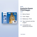 CARTUCHO EPSON T7031 NEGRO - características principales