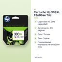 CARTUCHO HP 303XL T6N03AE TRIC - características principales