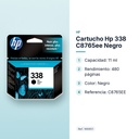CARTUCHO HP 338 C8765EE NEGRO - características principales