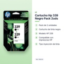 CARTUCHO HP 339 NEGRO PACK 2UDS - características principales
