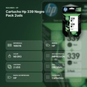 CARTUCHO HP 339 NEGRO PACK 2UDS - resumen de atributos
