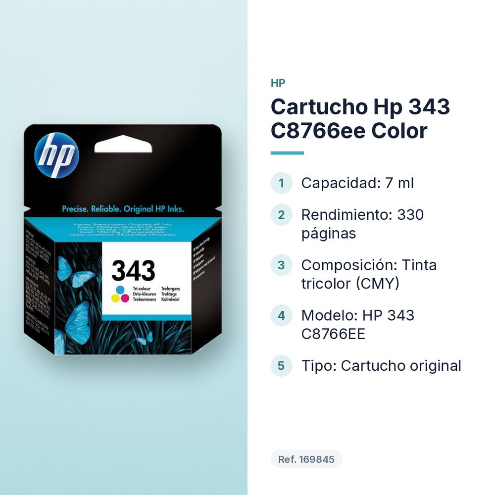 CARTUCHO HP 343 C8766EE COLOR - características principales