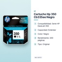 CARTUCHO HP 350 CB335EE NEGRO - características principales