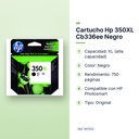 CARTUCHO HP 350XL CB336EE NEGRO - características principales