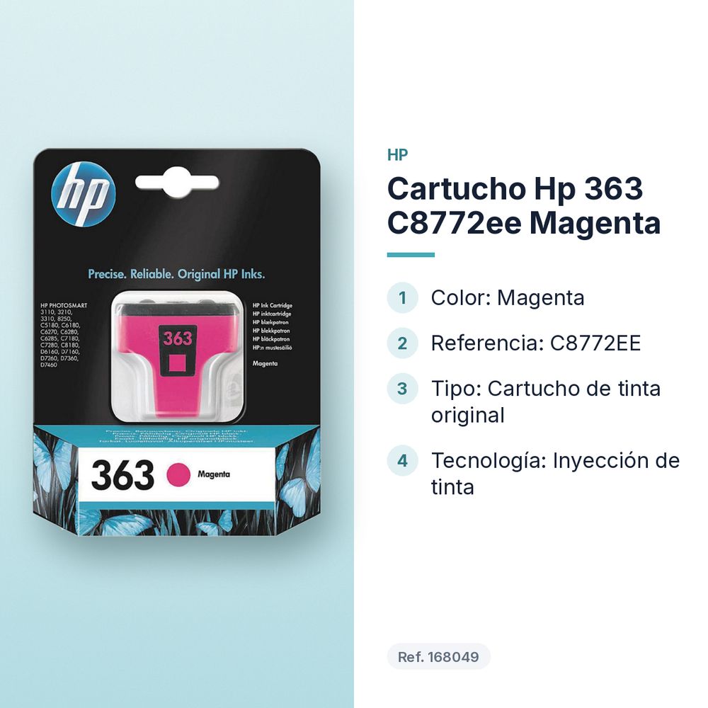 CARTUCHO HP 363 C8772EE MAGENTA - características principales