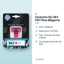 CARTUCHO HP 363 C8772EE MAGENTA - características principales