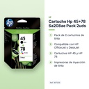 CARTUCHO HP 45+78 SA208AE PACK 2UDS - características principales