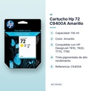 CARTUCHO HP 72 C9400A AMARILLO - características principales