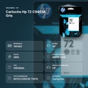 CARTUCHO HP 72 C9401A GRIS - resumen de atributos