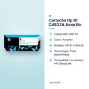CARTUCHO HP 81 C4933A AMARILLO - características principales