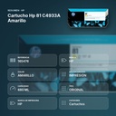 CARTUCHO HP 81 C4933A AMARILLO - resumen de atributos