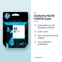 CARTUCHO HP 82 C4911A CYAN - características principales