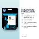 CARTUCHO HP 82 C4913A AMARILLO - características principales