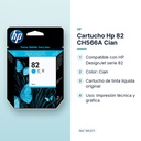 CARTUCHO HP 82 CH566A CIAN - características principales