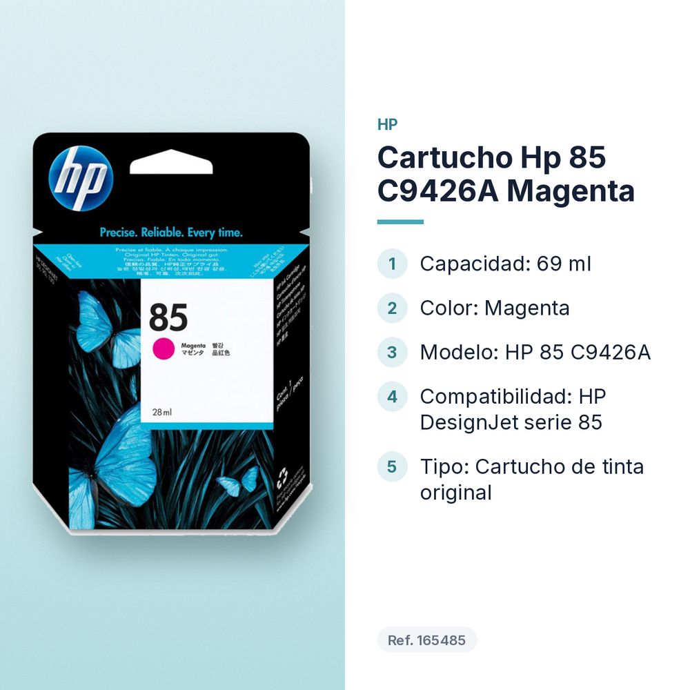 CARTUCHO HP 85 C9426A MAGENTA - características principales