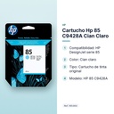 CARTUCHO HP 85 C9428A CIAN CLARO - características principales