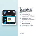 CARTUCHO HP 912 3JA79AE AMARILLO - características principales