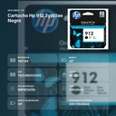 CARTUCHO HP 912 3YL80AE NEGRO - resumen de atributos
