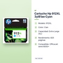 CARTUCHO HP 912XL 3YL81AE CYAN - características principales