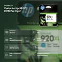 CARTUCHO HP 920XL CD972AE CYAN - resumen de atributos