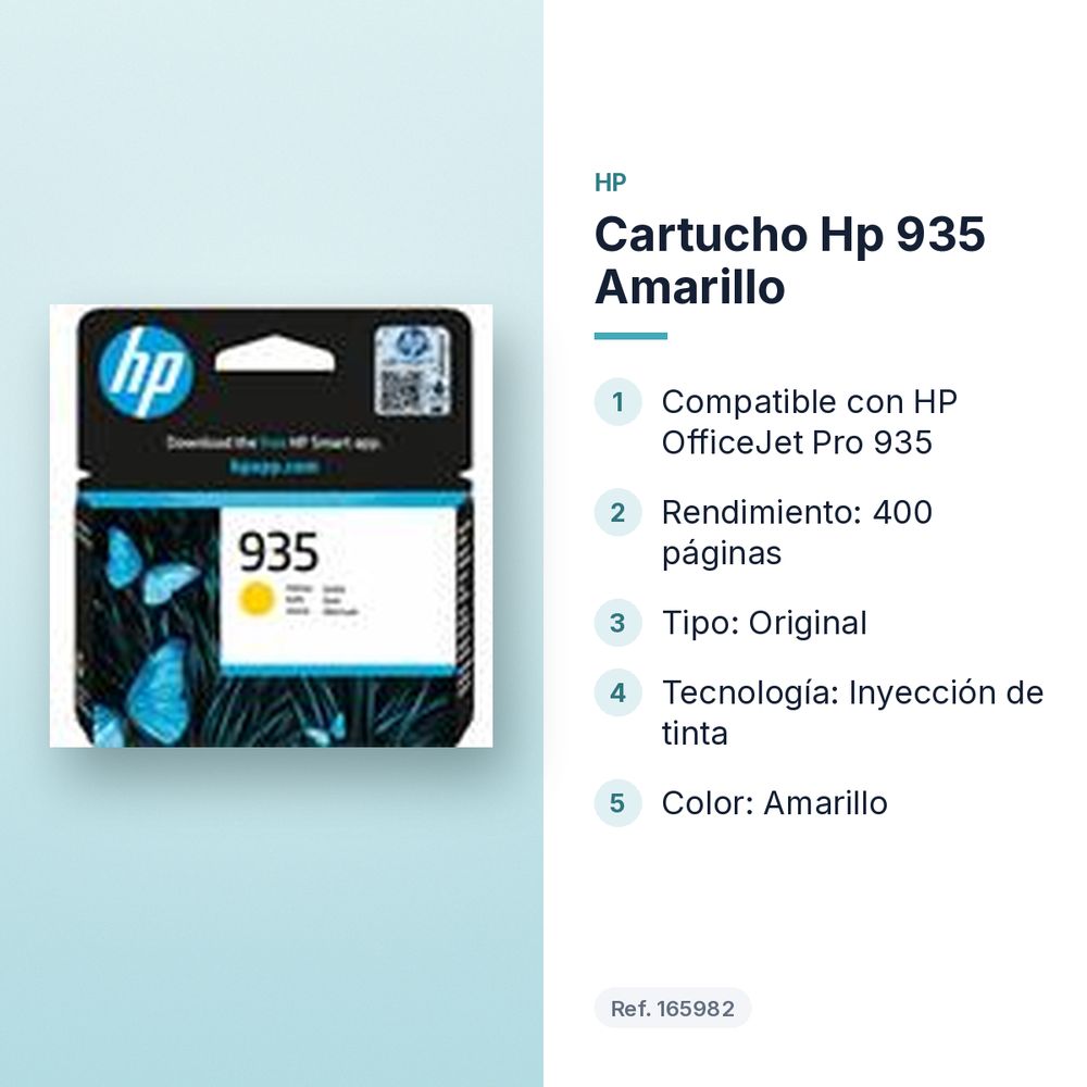 CARTUCHO HP 935 AMARILLO - características principales