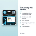 CARTUCHO HP 935 AMARILLO - características principales