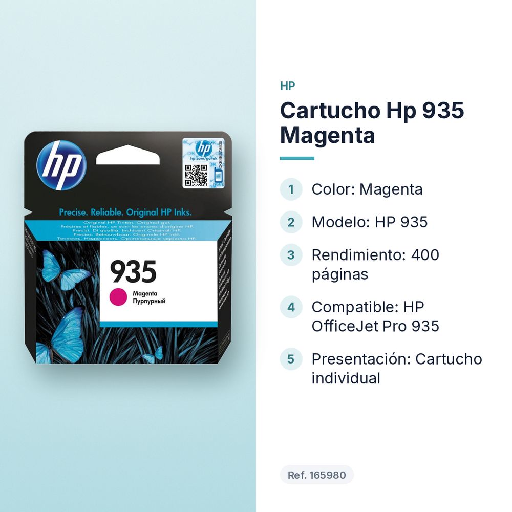 CARTUCHO HP 935 MAGENTA - características principales