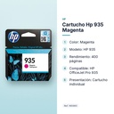 CARTUCHO HP 935 MAGENTA - características principales
