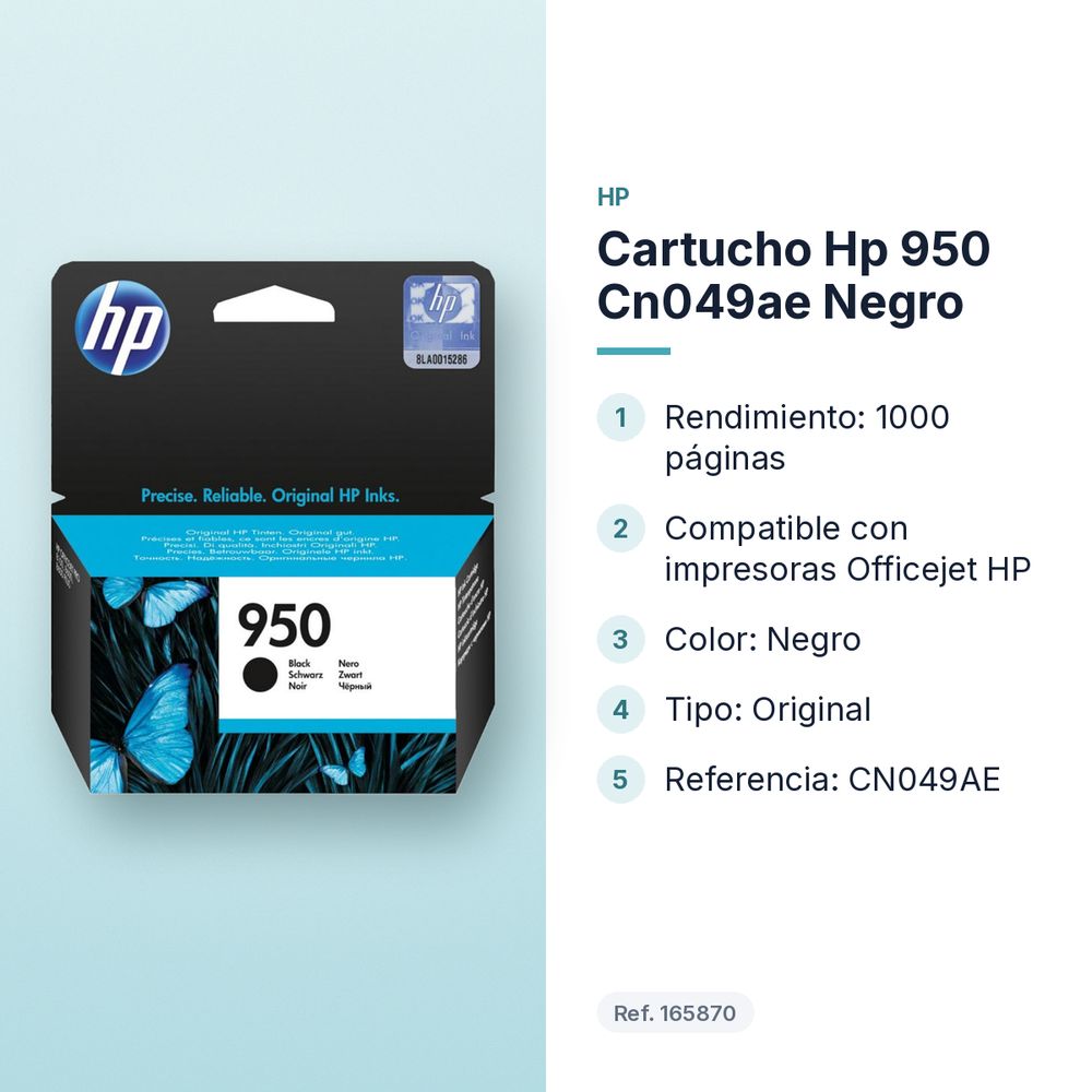 CARTUCHO HP 950 CN049AE NEGRO - características principales