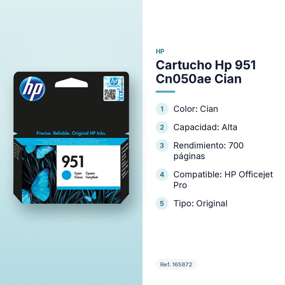 CARTUCHO HP 951 CN050AE CIAN - características principales