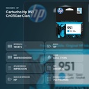 CARTUCHO HP 951 CN050AE CIAN - resumen de atributos