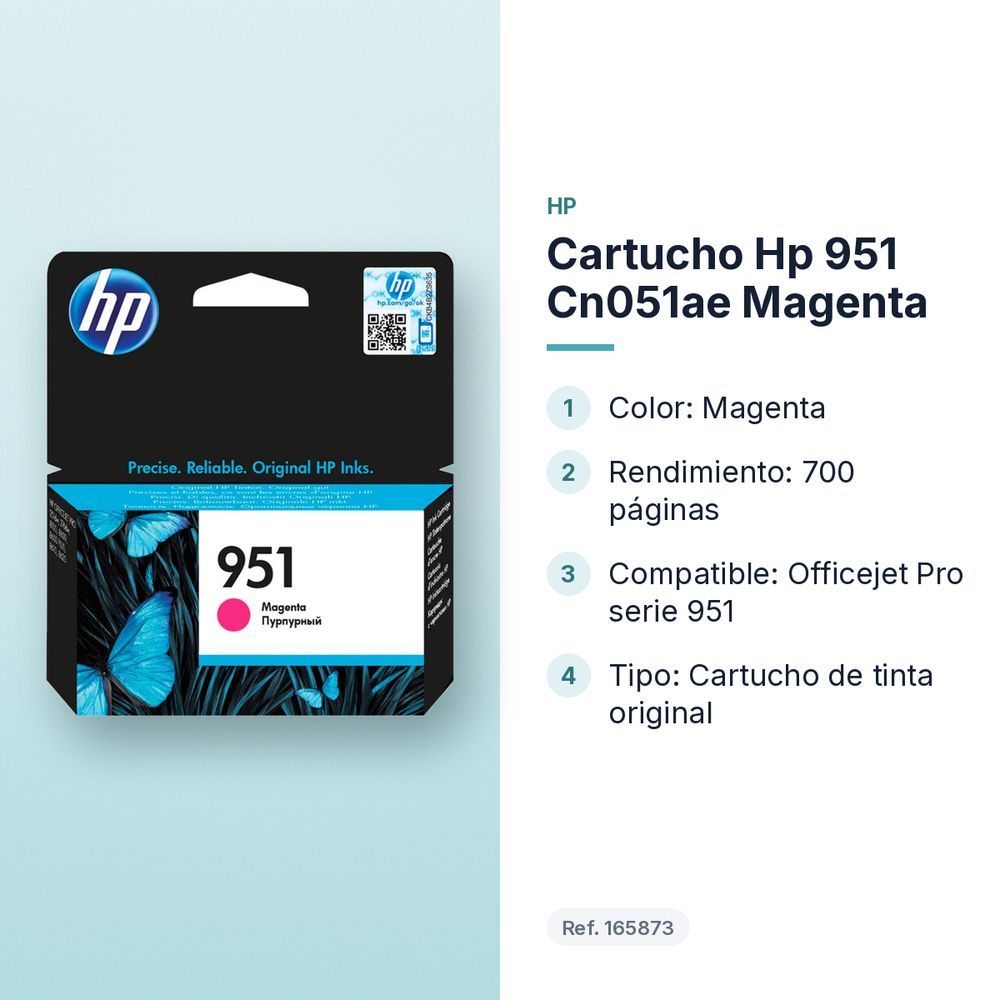 CARTUCHO HP 951 CN051AE MAGENTA - características principales