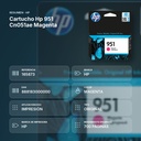 CARTUCHO HP 951 CN051AE MAGENTA - resumen de atributos