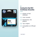 CARTUCHO HP 951 CN052AE AMARILLO - características principales