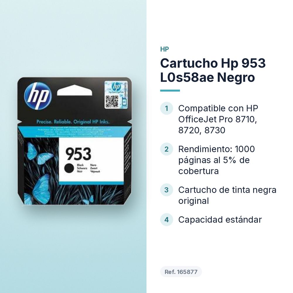 CARTUCHO HP 953 L0S58AE NEGRO - características principales