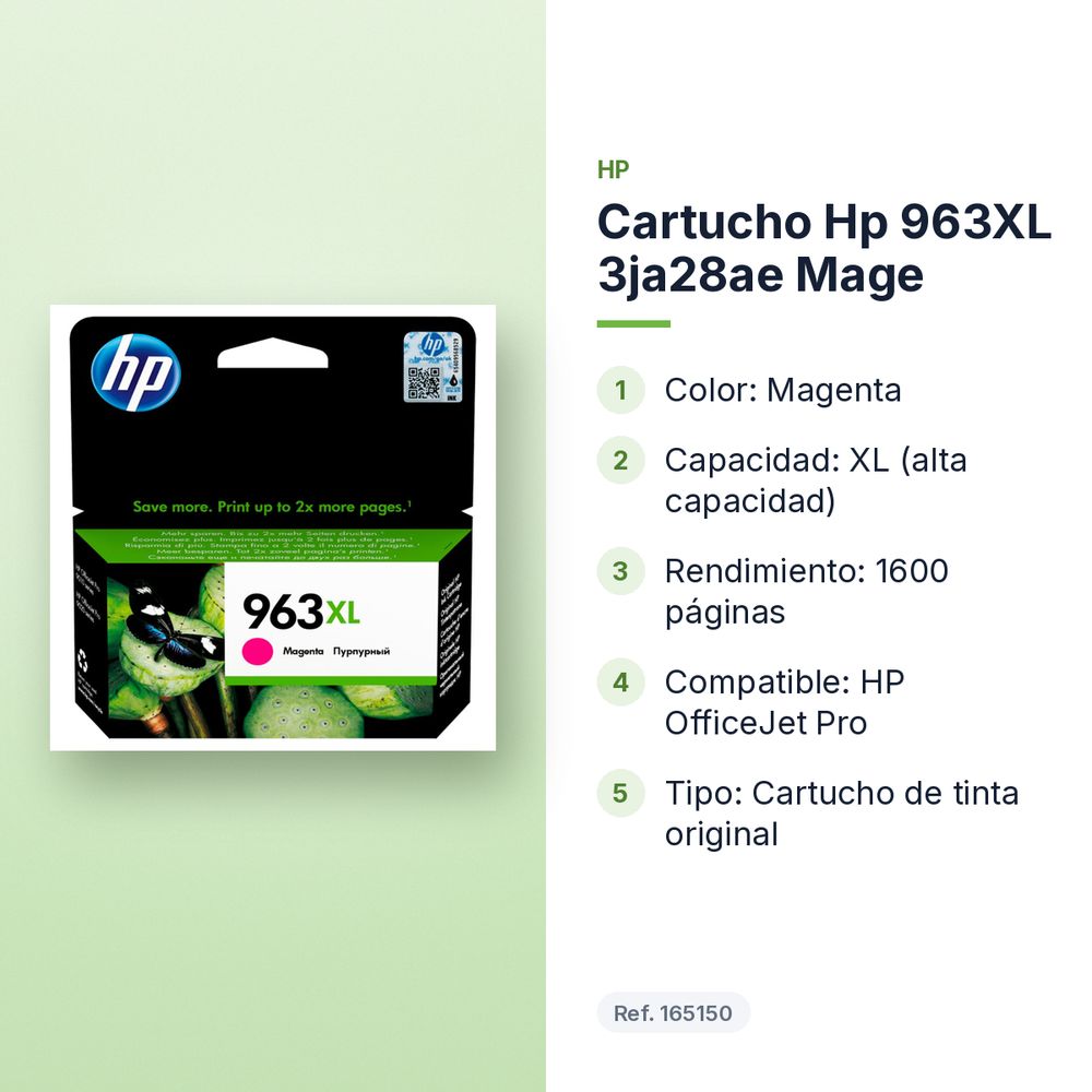 CARTUCHO HP 963XL 3JA28AE MAGE - características principales