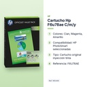 CARTUCHO HP F6U78AE C/M/Y - características principales