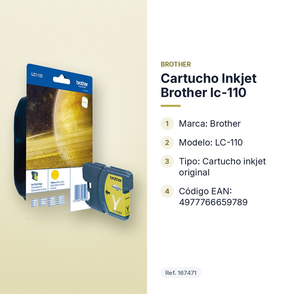 CARTUCHO INKJET BROTHER LC-110 - características principales