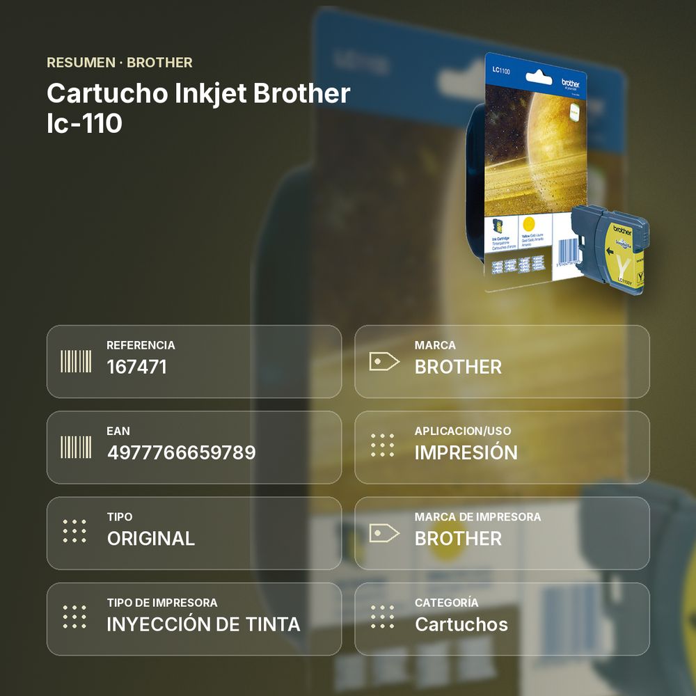 CARTUCHO INKJET BROTHER LC-110 - resumen de atributos
