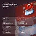 CARTUCHO INKJET CANON 521 CYAN - resumen de atributos
