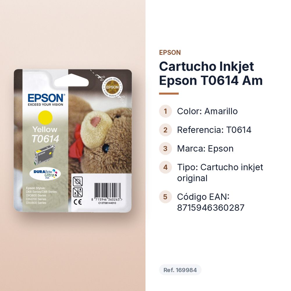 CARTUCHO INKJET EPSON T0614 AM - características principales