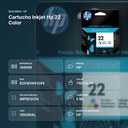 CARTUCHO INKJET HP 22 COLOR - resumen de atributos